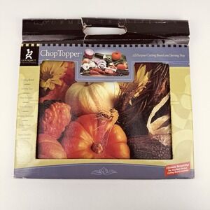 Gourmet Traditions ChopTopper Tempered Glass Cutting Board Serving Tray - 15x12